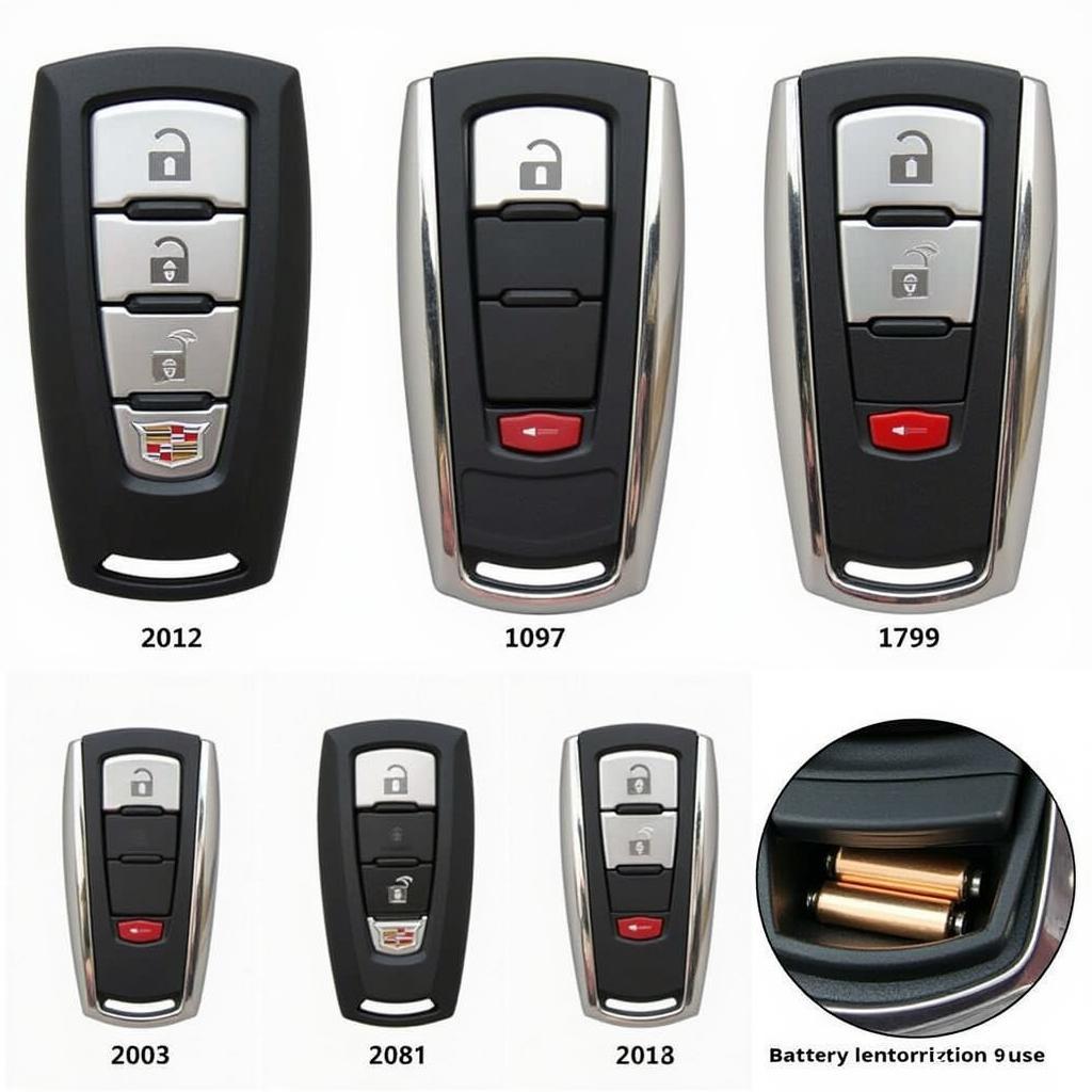 Different Cadillac SRX Key Fob Types