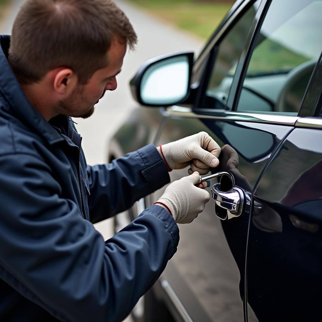 Cadillac SRX Locksmith Working