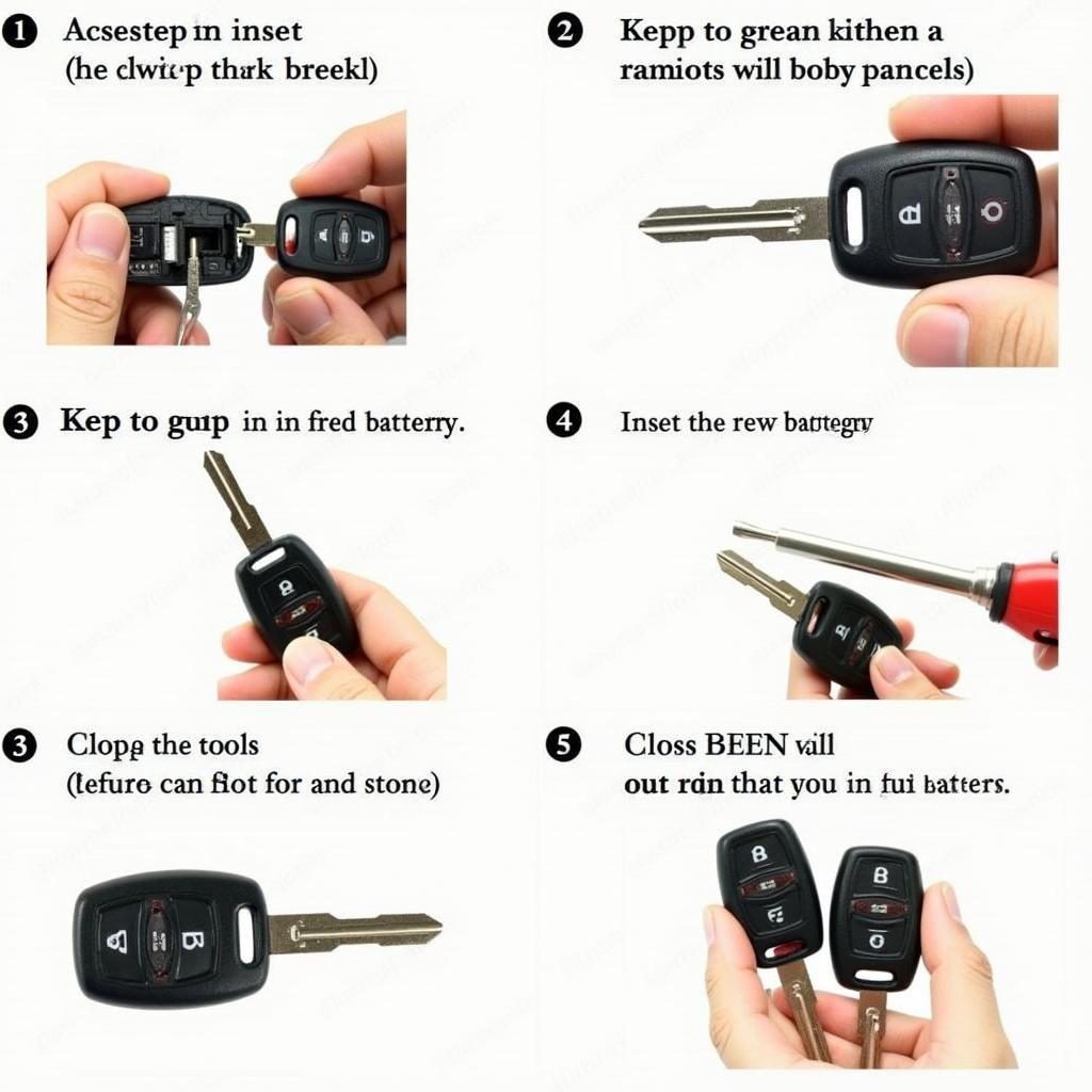 Step-by-step process of changing a GM key fob battery