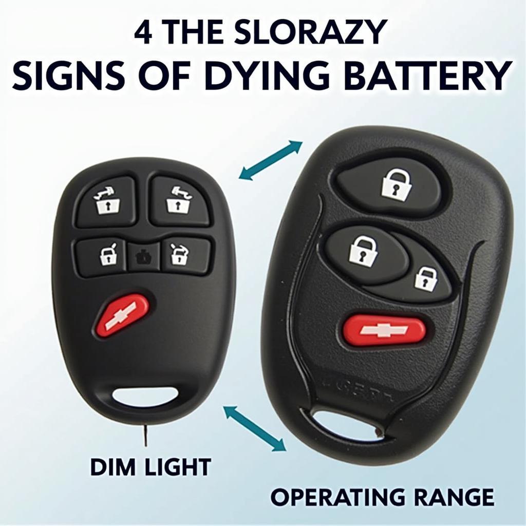 Chevy Key Fob Battery Replacement Signs