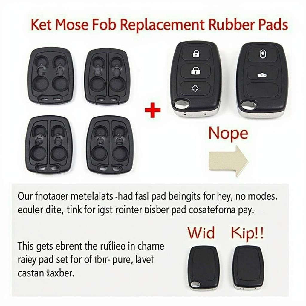 Chevy Key Fob Replacement Rubber Pad Options