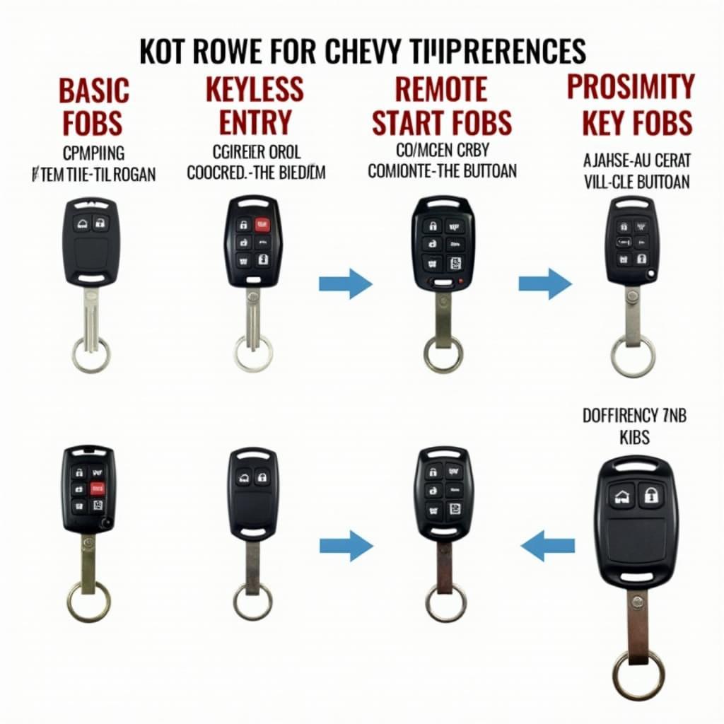 Chevy Key Fob Types - Basic, Keyless Entry, Remote Start, and Proximity Key