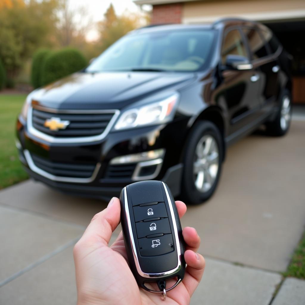 Chevy Traverse Key Fob and Car