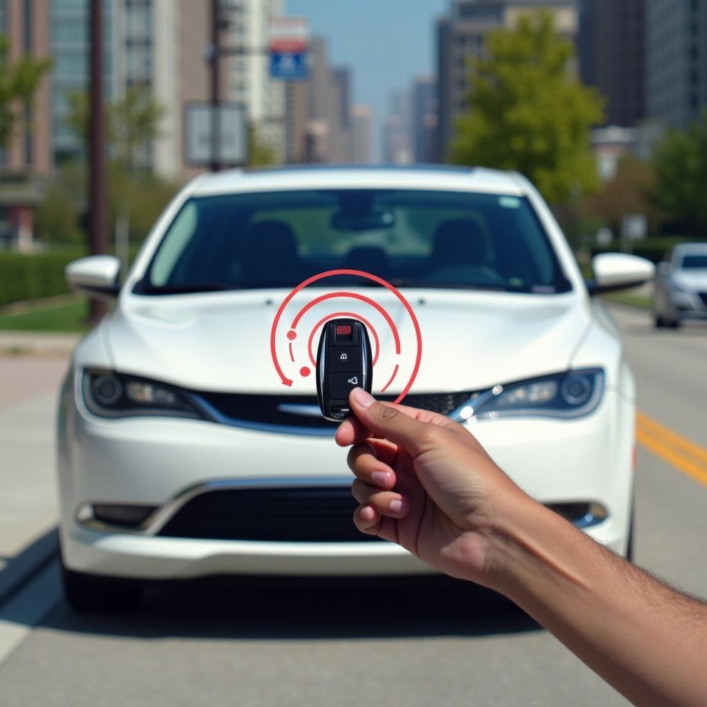 Testing the Range of a 2015 Chrysler 200 Key Fob