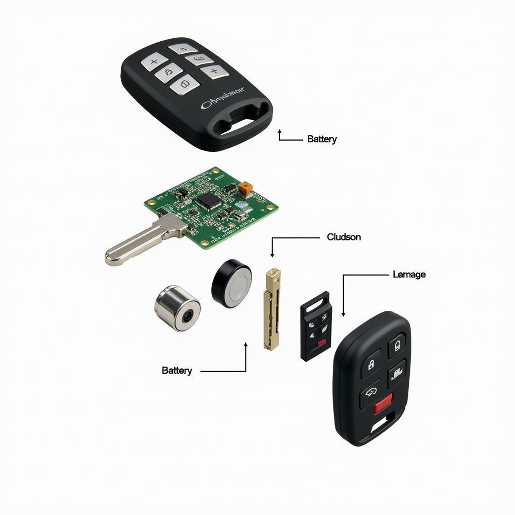 Chrysler 300 Key Fob 2009 Components