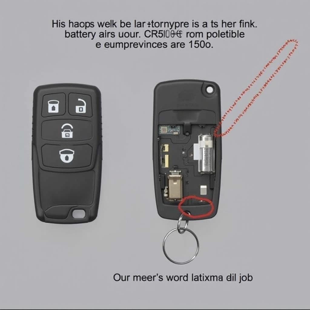 Correct battery orientation in a Chrysler 300 key fob