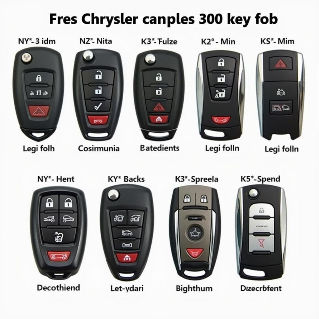 Different Chrysler 300 Key Fobs