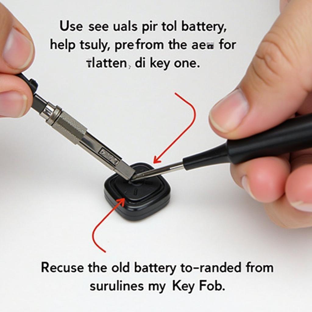 Removing the Old Battery from a Chrysler Key Fob