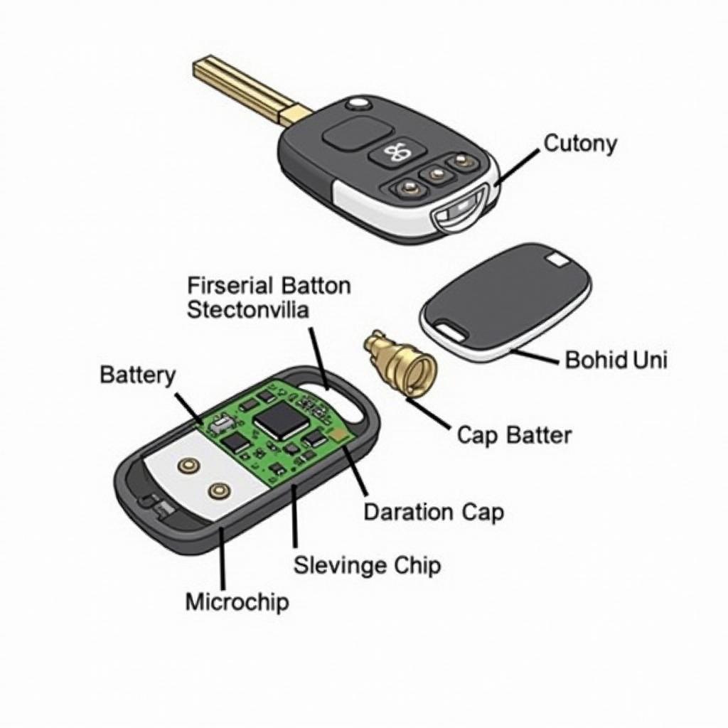 Chrysler Key Fob Internal Components