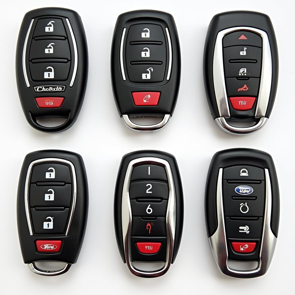 Different Chrysler Key Fob Models