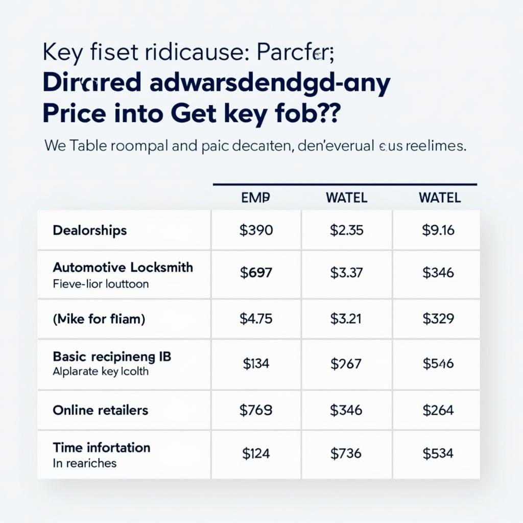 Chrysler Pacifica Key Fob Cost Comparison