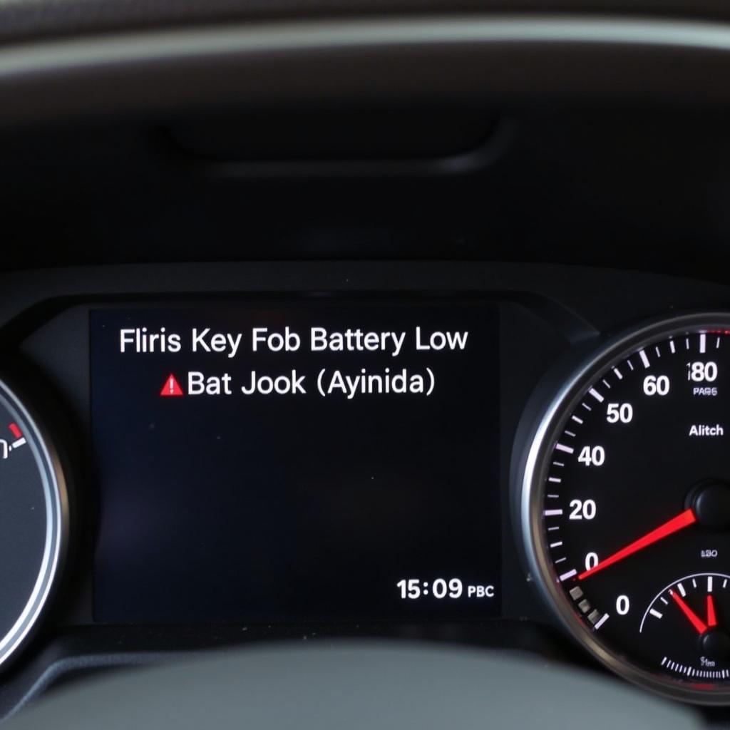 Chrysler Pacifica Key Fob Low Battery Warning Message on Dashboard