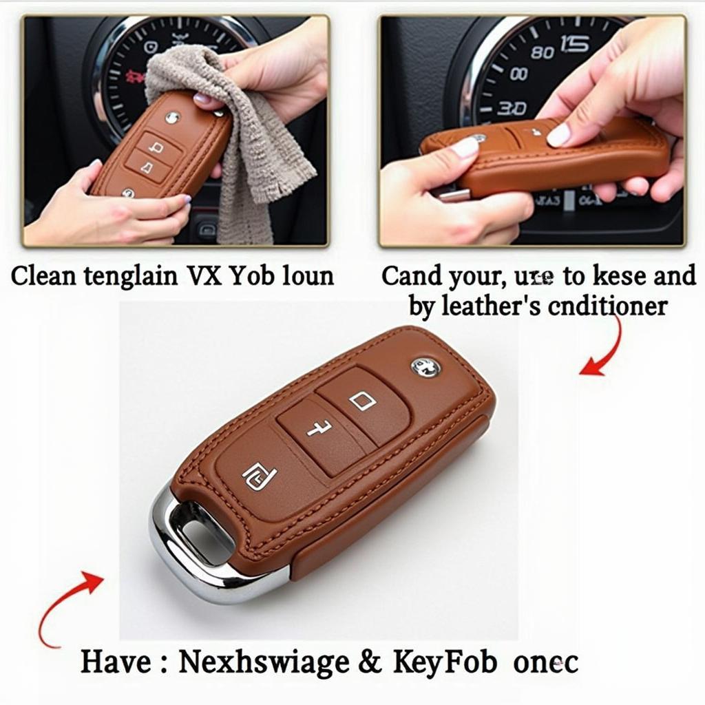 Cleaning and Conditioning VW Key Fob Cover Leather