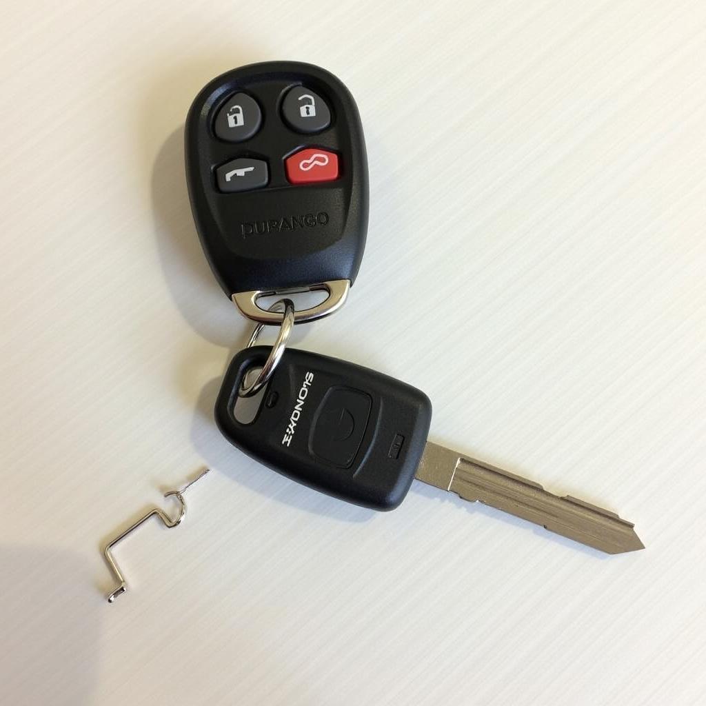 A fully assembled 2013 Dodge Durango key fob