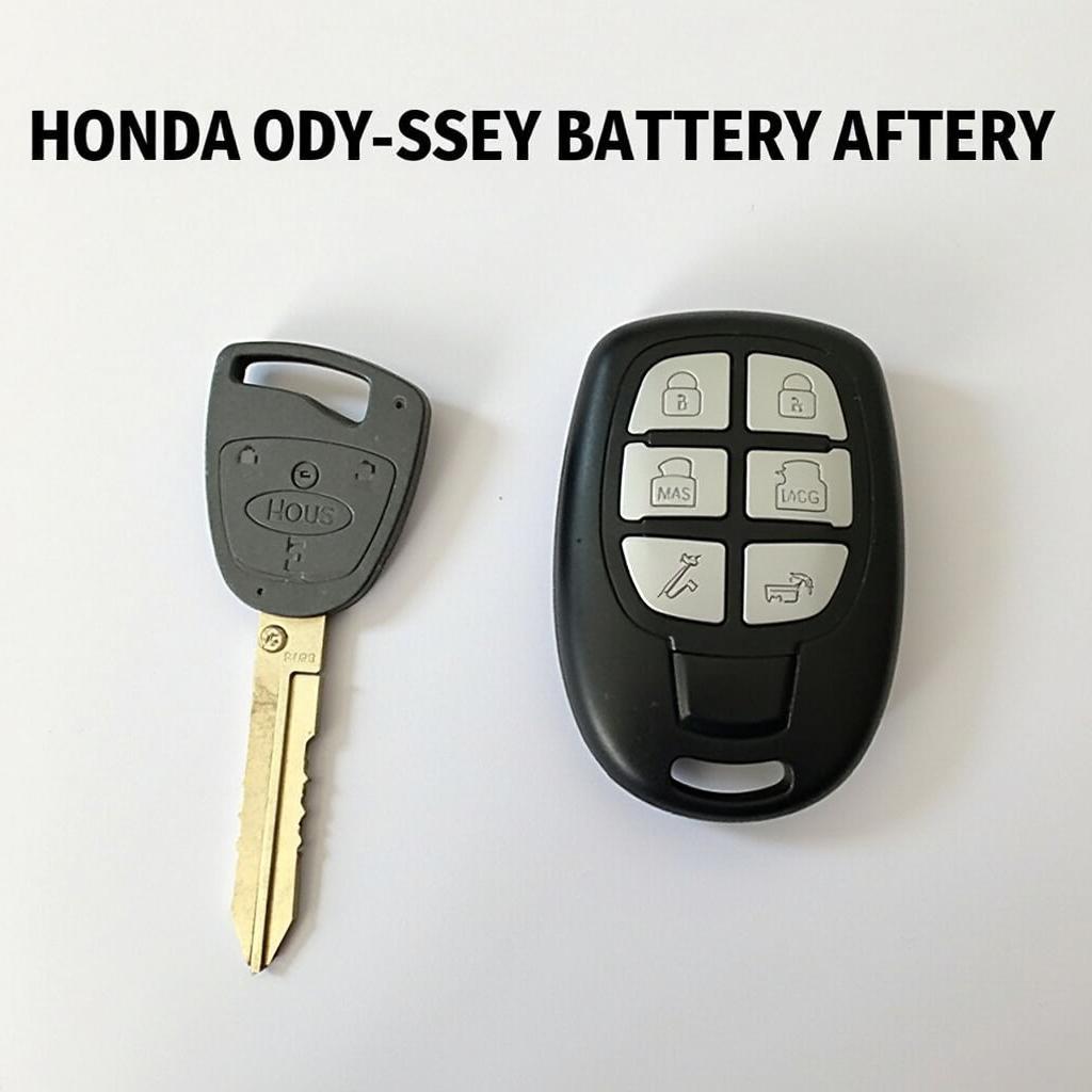 A closed Honda Odyssey key fob, ready for use.