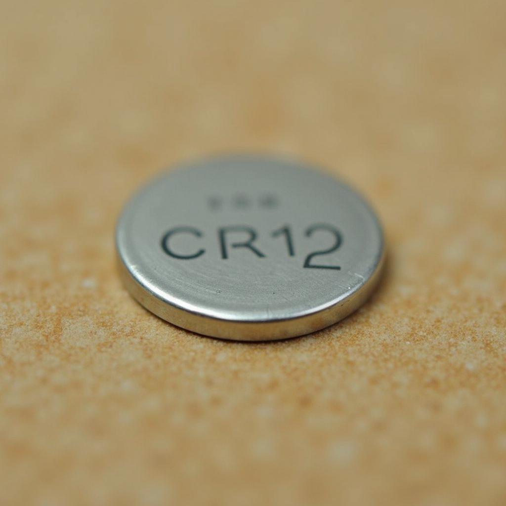 Close-up View of a CR2032 Battery