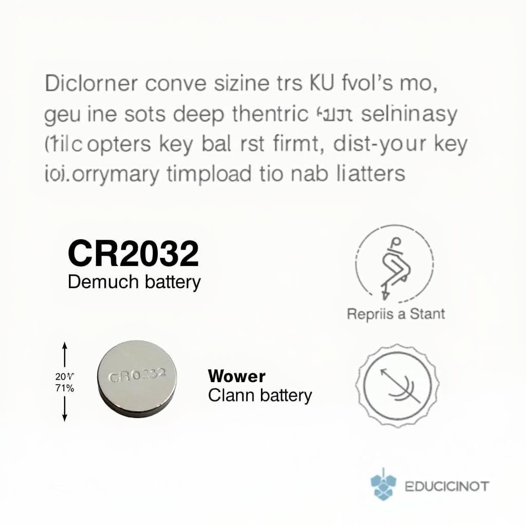 CR2032 battery - the common choice for 2016 Ford key fobs