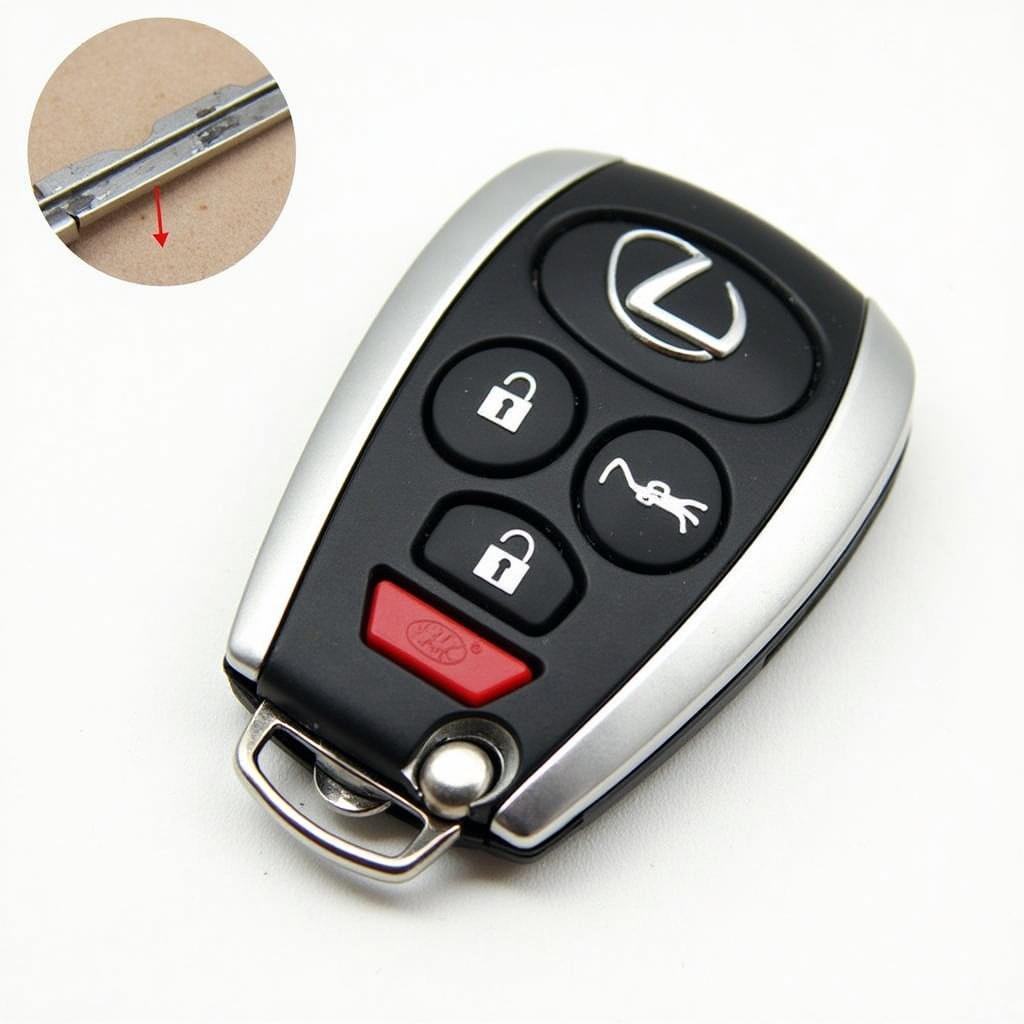 Damaged 2011 Lexus RX 350 Key Fob