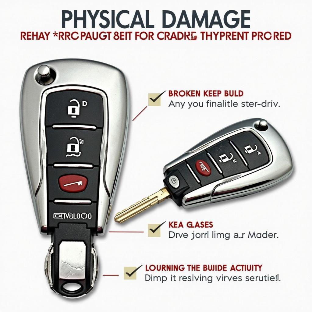 Example of a Damaged Cadillac Key Fob