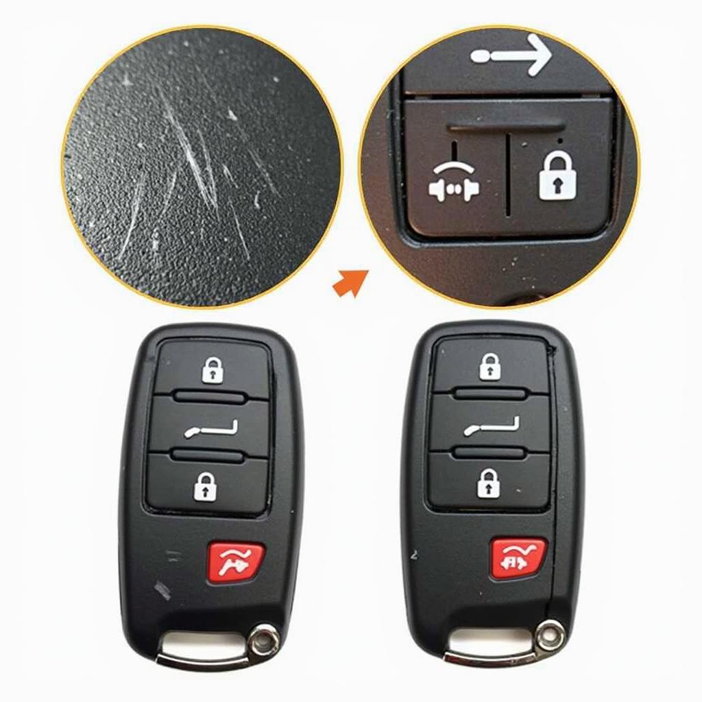 Damaged Chevy Cruze Key Fob