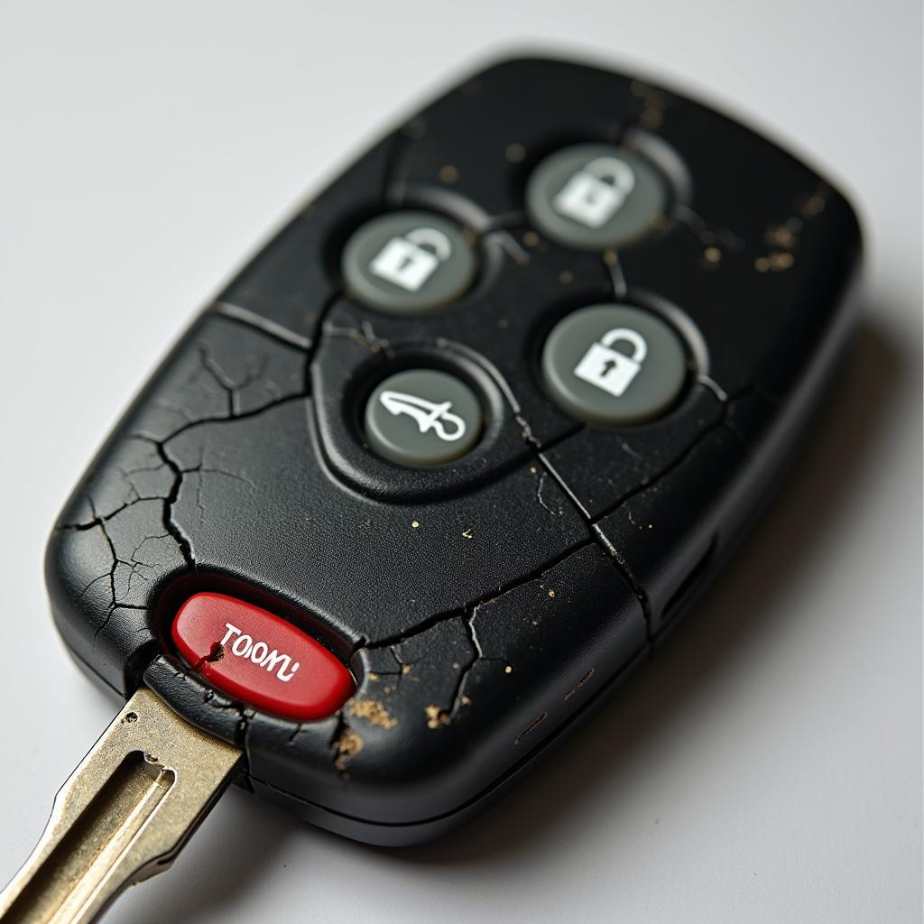 Damaged Chrysler Crossfire Key Fob