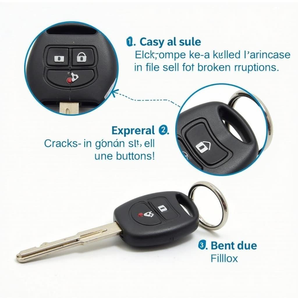 Damaged 2007 Mercedes-Benz CLS550 Key Fob