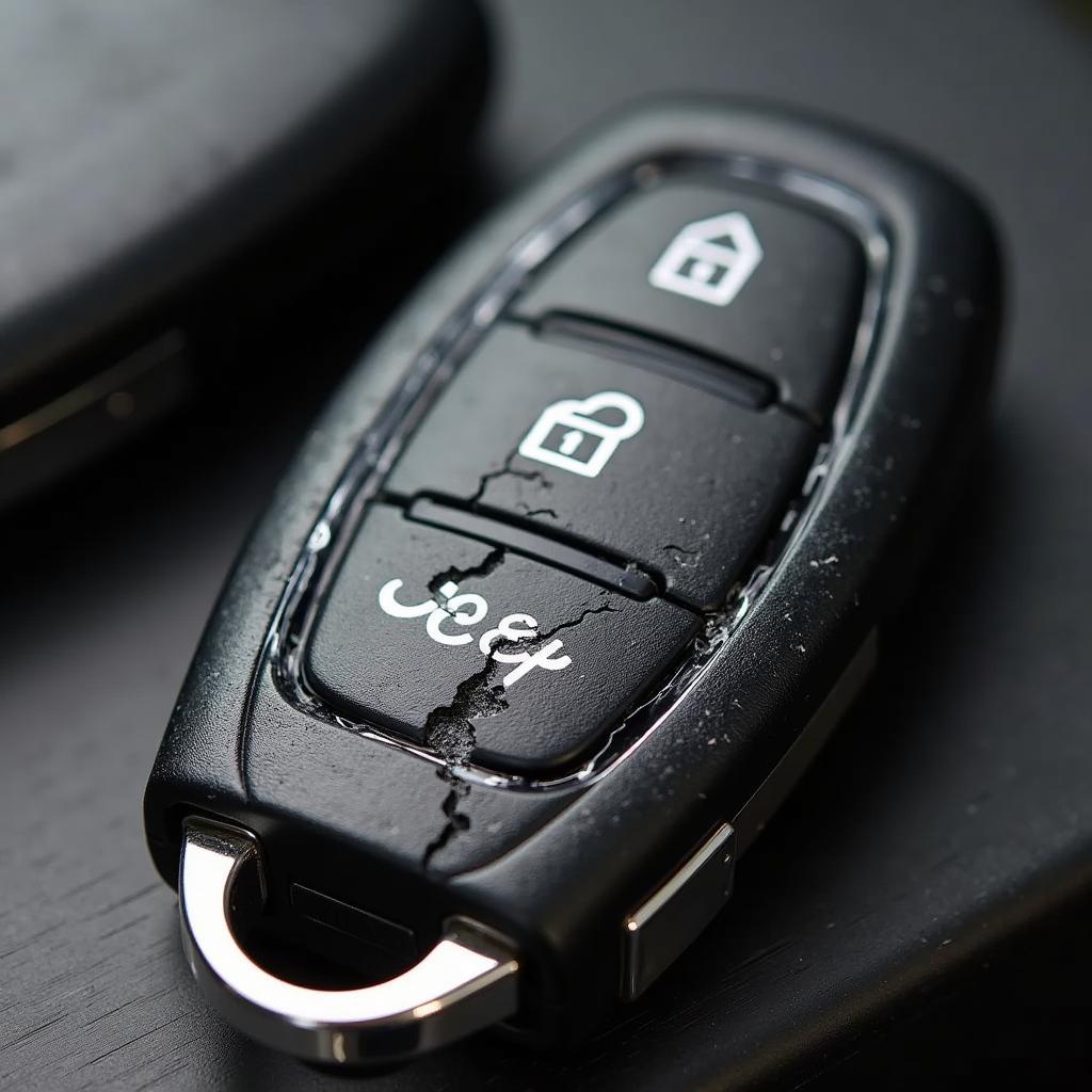 A Damaged 2019 Jeep Compass Key Fob