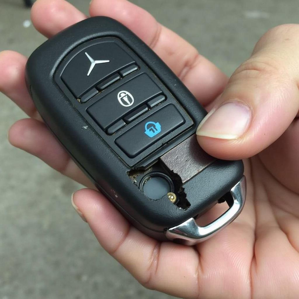 Damaged Mercedes-Benz Key Fob