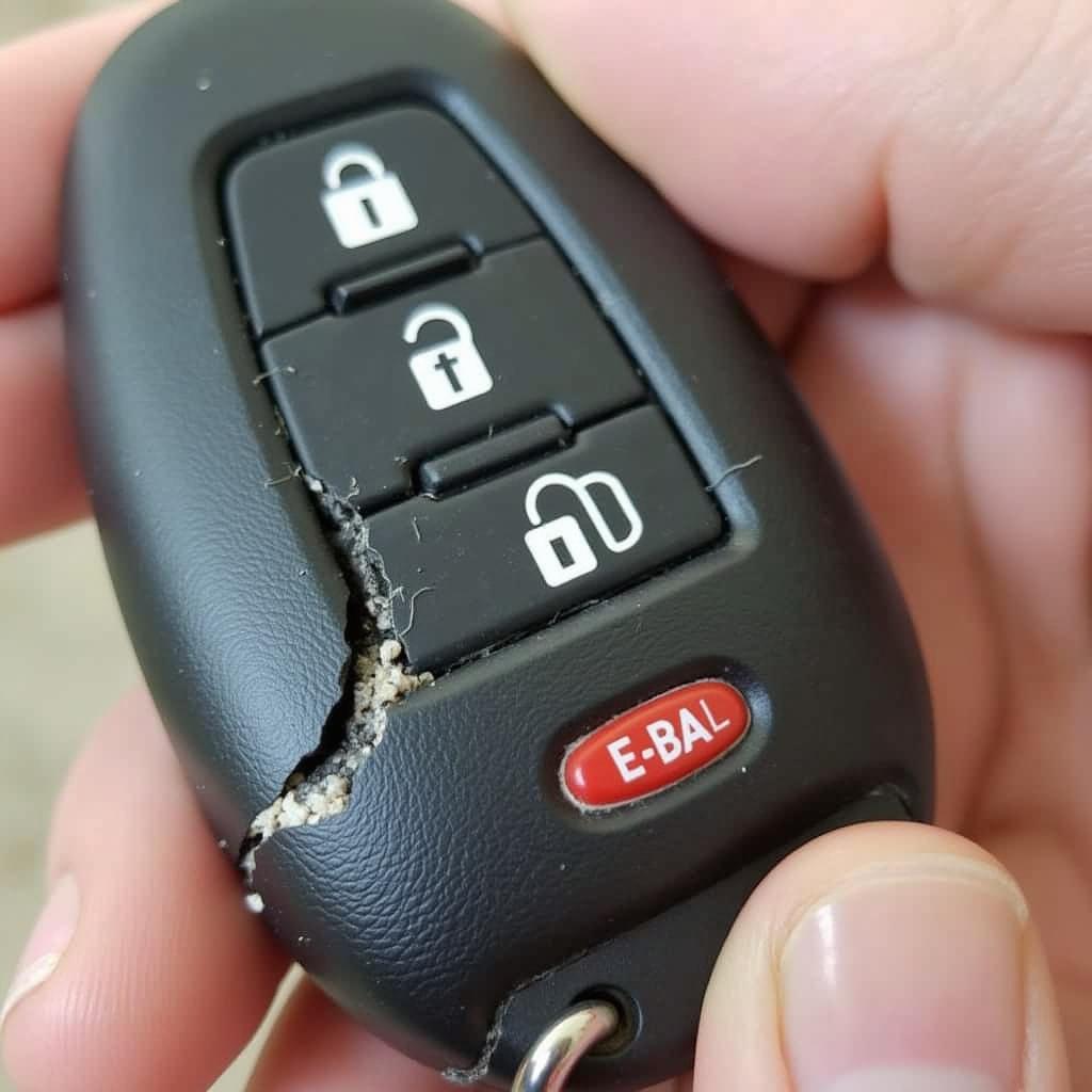 Damaged Nissan Sentra Key Fob