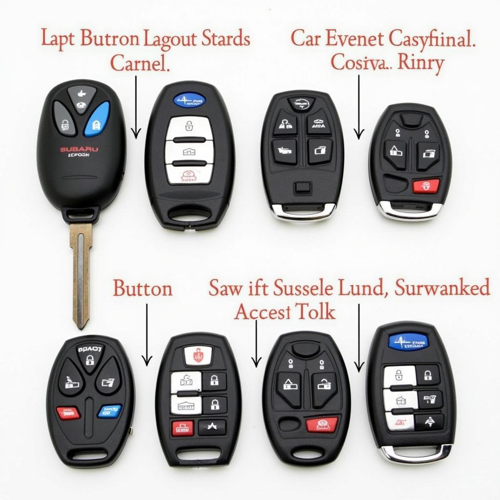 Different 2005 Subaru Legacy Key Fobs