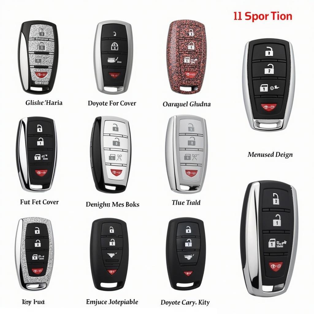 Various Styles of 2022 Toyota Camry Key Fob Covers