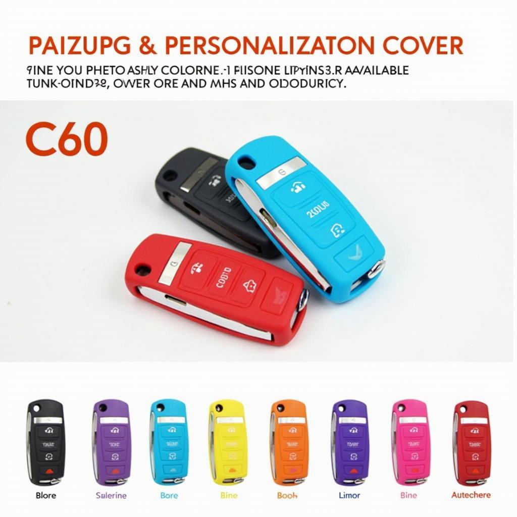 Different color options for Volvo C60 key fob covers