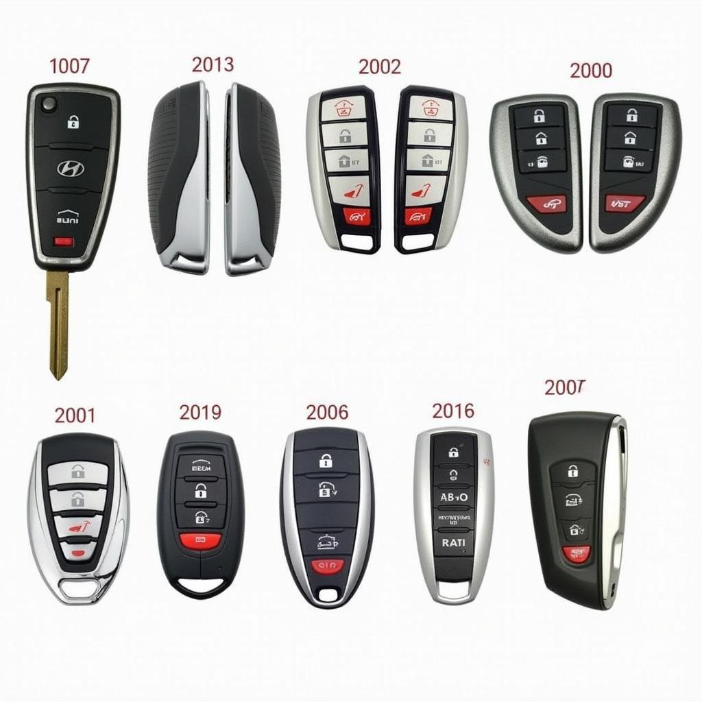 Various Hyundai Key Fobs