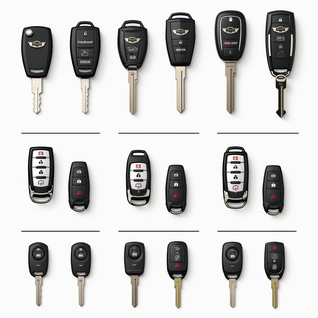 Different Types of Chrysler Key Fobs