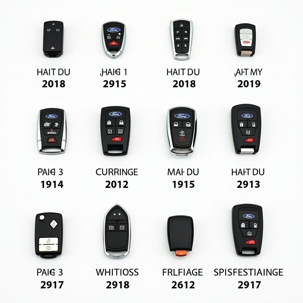 Various Ford Edge Key Fobs Throughout the Years