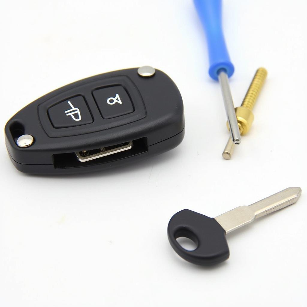 Disassembling a Volvo key fob for battery replacement