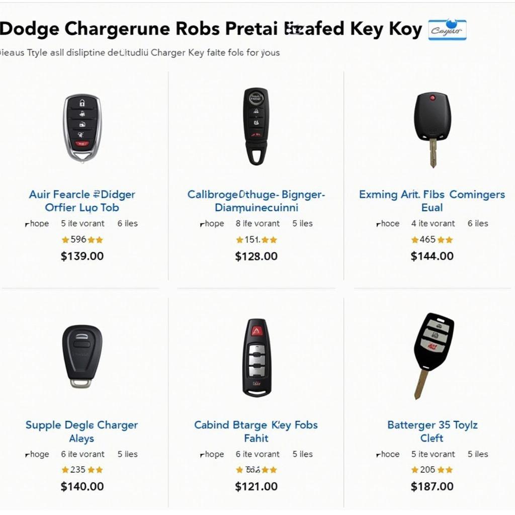 Dodge Charger Key Fob Options