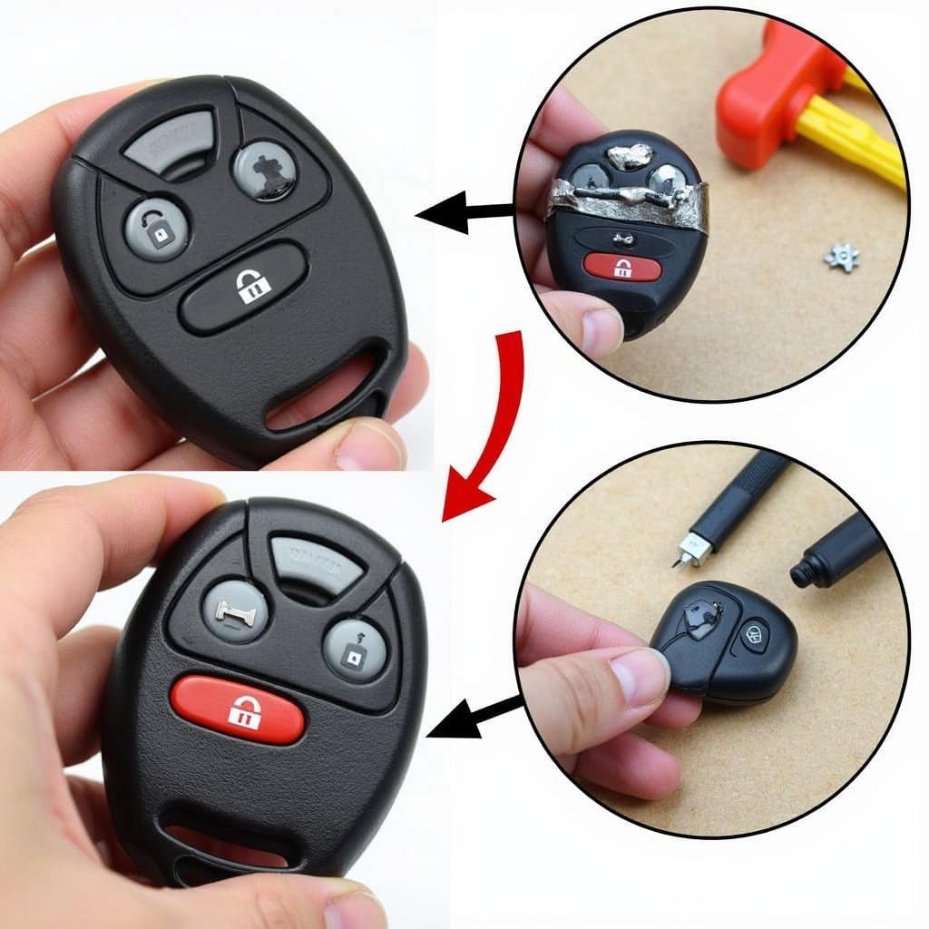 Repairing a broken button on a Dodge Dart Key Fob