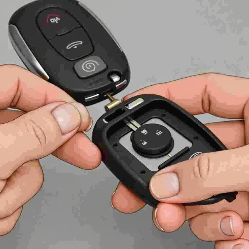 Dodge Durango Key Fob with New Battery Installed