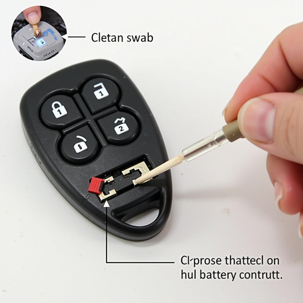 Dodge Key Fob Battery Contacts Cleaning