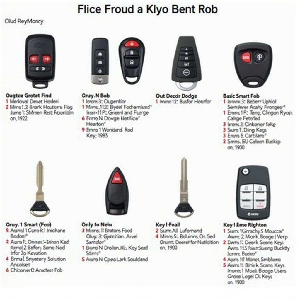 Different Types of Dodge Key Fobs