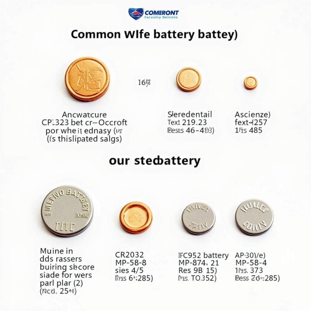 Ford Edge Key Fob Battery Types: Different types of batteries used in Ford Edge key fobs.