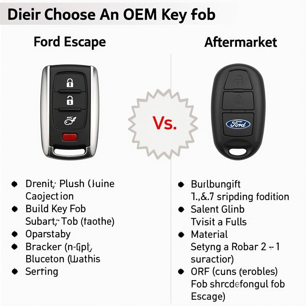 Ford Escape Key Fob Replacement Options: OEM vs. Aftermarket