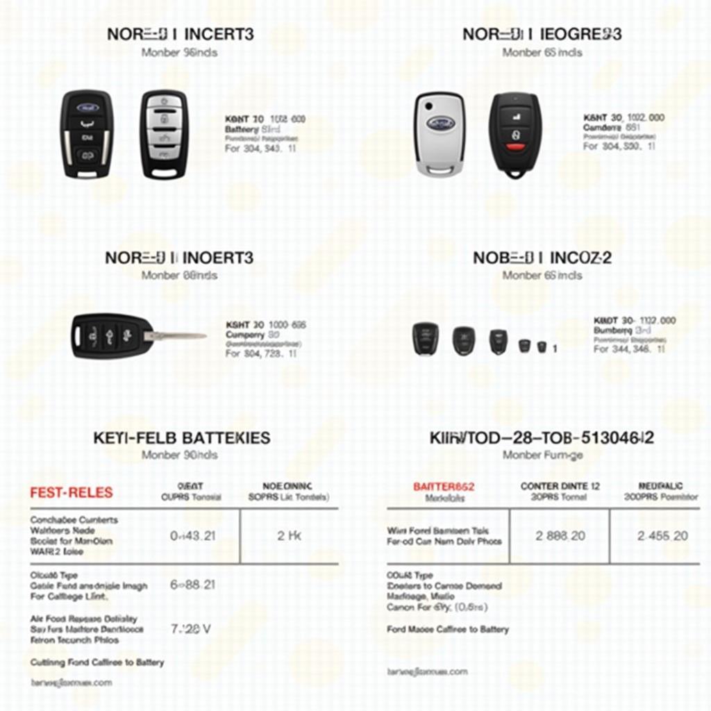 Ford Key Fob Battery Types and Sizes