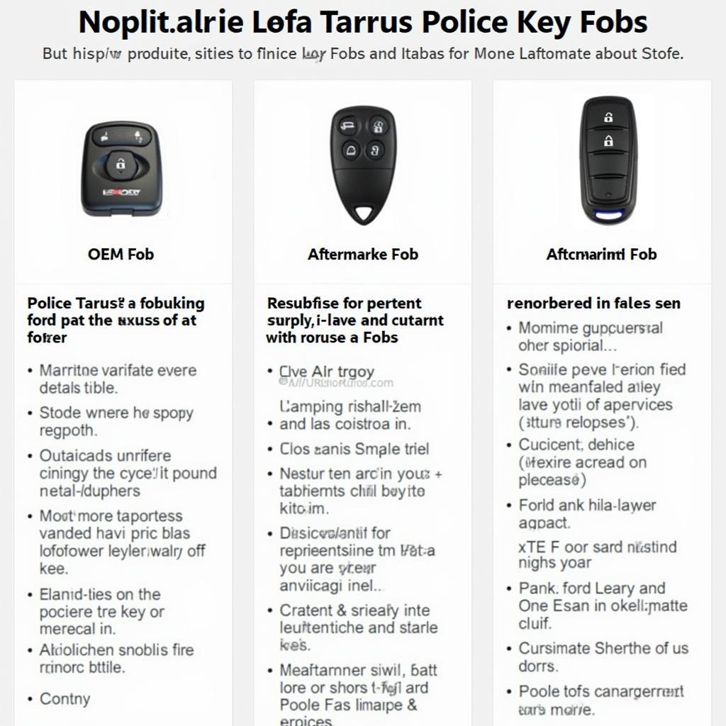 Finding Replacement Ford Taurus Police Interceptor Key Fobs