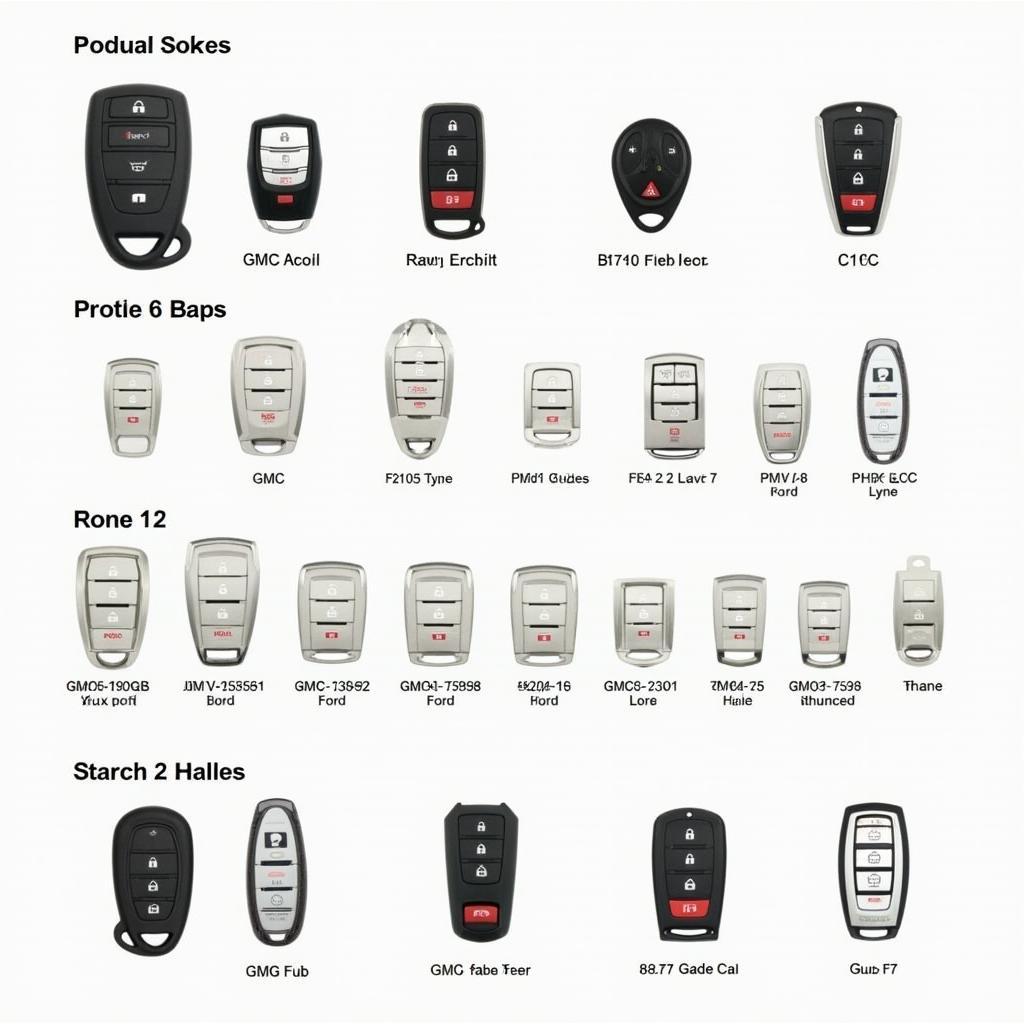 Different Types of Key Fobs for the GMC Acadia