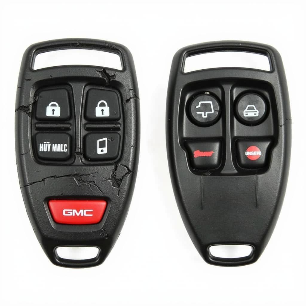 Damaged GMC Canyon Key Fob Case