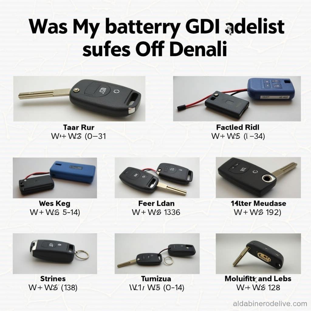 Different GMC Denali Key Fob Battery Types