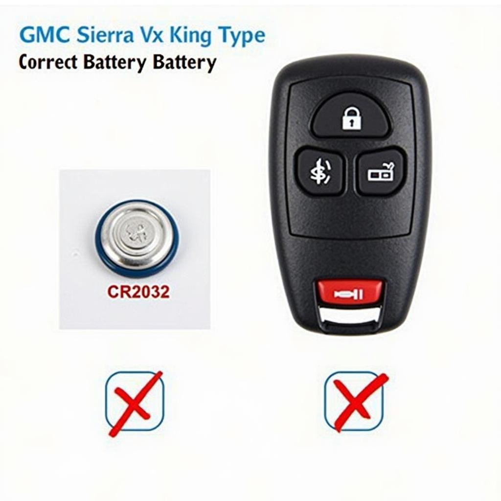 Correct Battery Type for GMC Sierra Key Fob