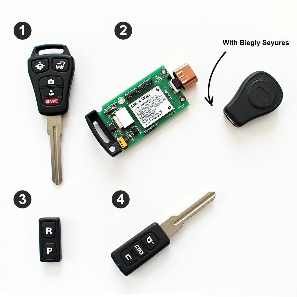 Internal Components of a GMC Sierra Key Fob